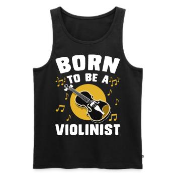 Born to be a Violinist - Music Violin Violin - Men's Premium Organic Tank Top - black - Front - AI Model Male 178 light (178cm)