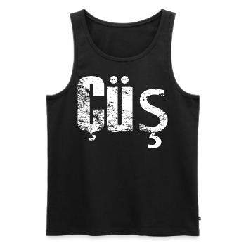 Cüs - Männer Premium Bio Tank Top - Schwarz - Vorne - AI Model Male 178 light (178cm)