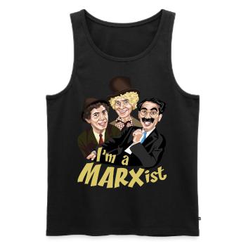 I am a MARXist - Men's Premium Organic Tank Top - black - Front - AI Model Male 178 light (178cm)