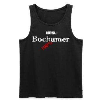 Original Bochumer 100% - Männer Premium Bio Tank Top - Schwarz - Vorne - AI Model Male 178 light (178cm)