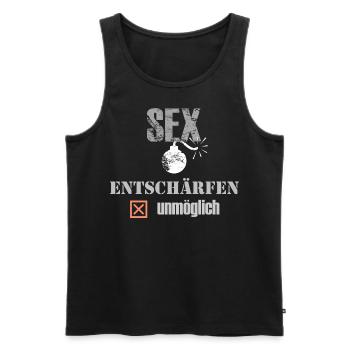 Sexbombe - Entschärfen unmöglich - Männer Premium Bio Tank Top - Schwarz - Vorne - Michal (187cm)