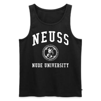 Université Nude de Neuss Universität Hochschule Uni - Débardeur bio Premium Homme - noir - Devant - Michal (187cm)