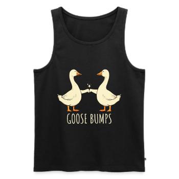 Goose Bumps lustige Gänse Fist Bump Silly Goose - Männer Premium Bio Tank Top - Schwarz - Vorne - AI Model Male 178 light (178cm)