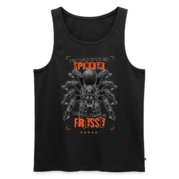 Ich mag Spinnen, die halten die Fresse Tarantel - Männer Premium Bio Tank Top - Schwarz - Vorne - AI Model Male 178 light (178cm)