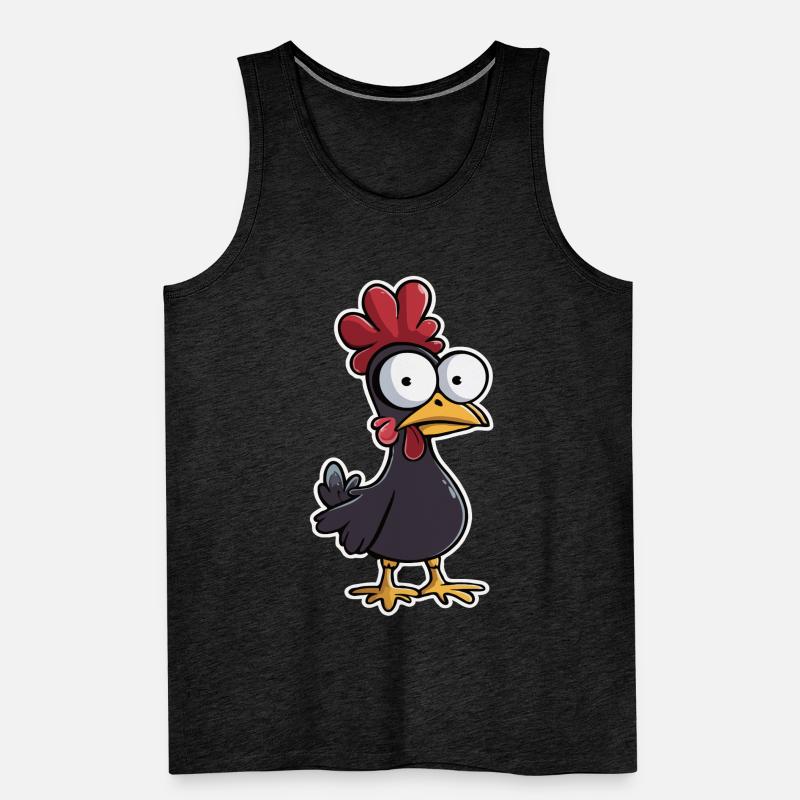 Easter Crazy Chicken Easter Egg Chickens Men's Premium Organic Tank Top