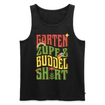CHEMISE DE JARDIN CUEILLIR ET CREUSER - Débardeur bio Premium Homme - noir - Devant - AI Model Male 178 light (178cm)