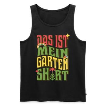 C’est ma chemise de jardin – Chemise de jardinier drôle - Débardeur bio Premium Homme - noir - Devant - Michal (187cm)