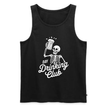 Day Drinking Club – esign with skeleton and beer mug - Men's Premium Organic Tank Top - black - Front - Michal (187cm)