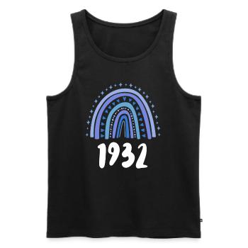Blue Rainbow Année de naissance née en 1932 - Débardeur bio Premium Homme - noir - Devant - Michal (187cm)