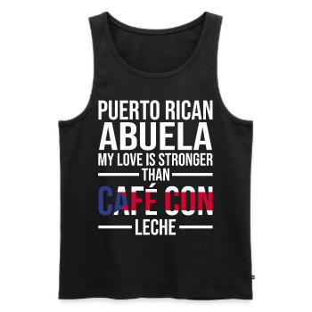 Puerto Rico Flagge | Puerto Ricaner Geschenkideen - Männer Premium Bio Tank Top - Schwarz - Vorne - Michal (187cm)