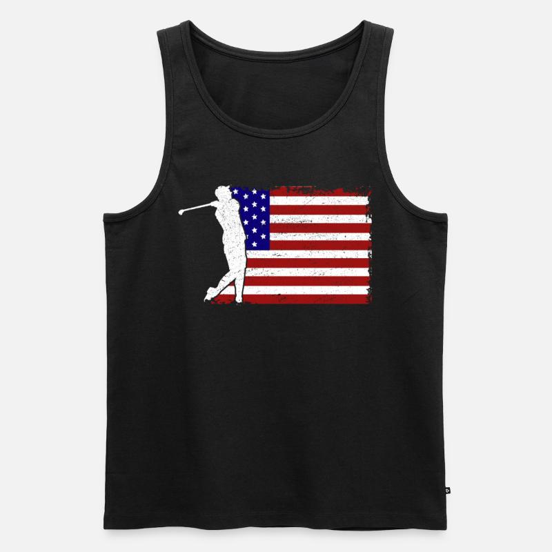 Golf Amerika - Männer Premium Bio Tank Top - Schwarz