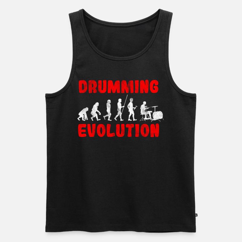 Drummer Evolution - Men's Premium Organic Tank Top - black