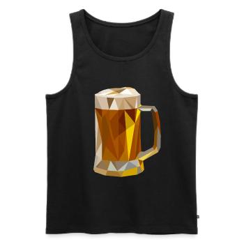 Beer glass - Men's Premium Organic Tank Top - black - Front - AI Model Male 178 light (178cm)