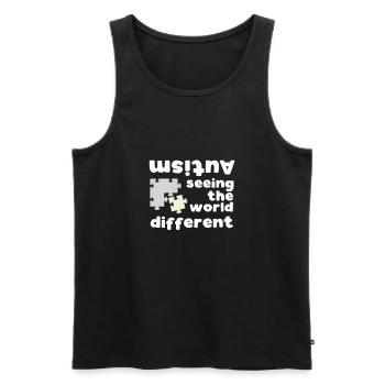 Autism Asperger Syndrome Anders Shirt Gift - Men's Premium Organic Tank Top - black - Front - AI Model Male 178 light (178cm)