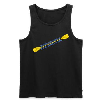 Kayaking Tshirt Kayak - Men's Premium Organic Tank Top - black - Front - Michal (187cm)