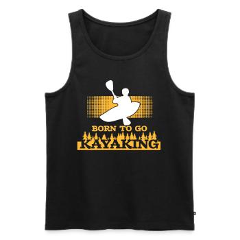 Geboren zum Kajakfahren Kajak - Männer Premium Bio Tank Top - Schwarz - Vorne - Michal (187cm)