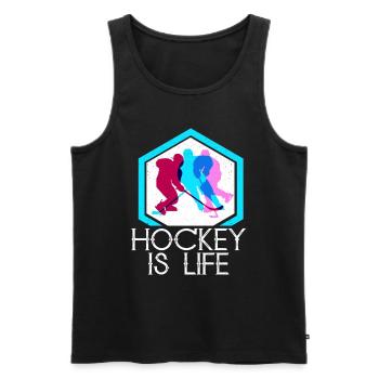 Hockey hockey field hockey - Men's Premium Organic Tank Top - black - Front - Michal (187cm)