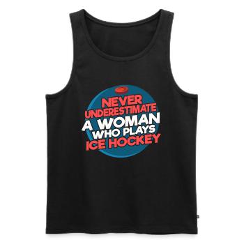 Ice hockey player ice hockey women - Men's Premium Organic Tank Top - black - Front - Michal (187cm)