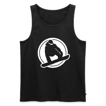 snowboarding snowboarder - Men's Premium Organic Tank Top - black - Front - Michal (187cm)