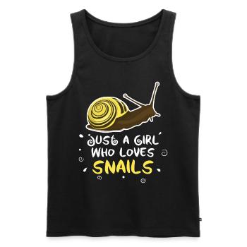 Ladies Just A Girl Who Loves Snails Snails - Men's Premium Organic Tank Top - black - Front - Michal (187cm)