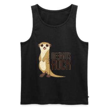 Meerkat Funny Animal Lover Animal Lover Animals - Men's Premium Organic Tank Top - black - Front - AI Model Male 178 light (178cm)
