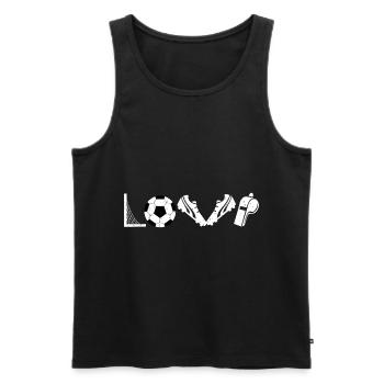 footballer - Men's Premium Organic Tank Top - black - Front - Michal (187cm)