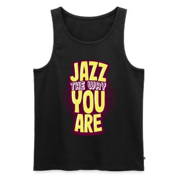 jazz - Débardeur bio Premium Homme - noir - Devant - Michal (187cm)