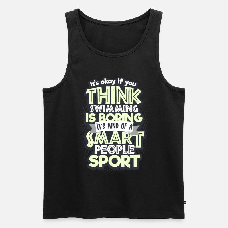Schwimmen - Männer Premium Bio Tank Top - Schwarz