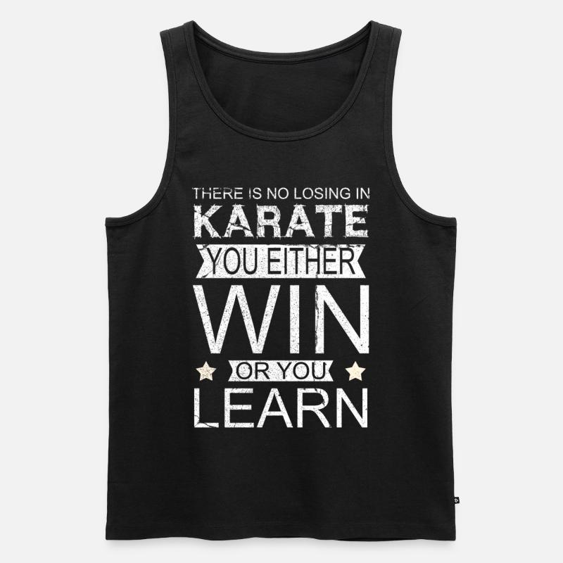 Karate - Männer Premium Bio Tank Top - Schwarz