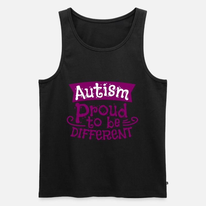 Autismus - Männer Premium Bio Tank Top - Schwarz