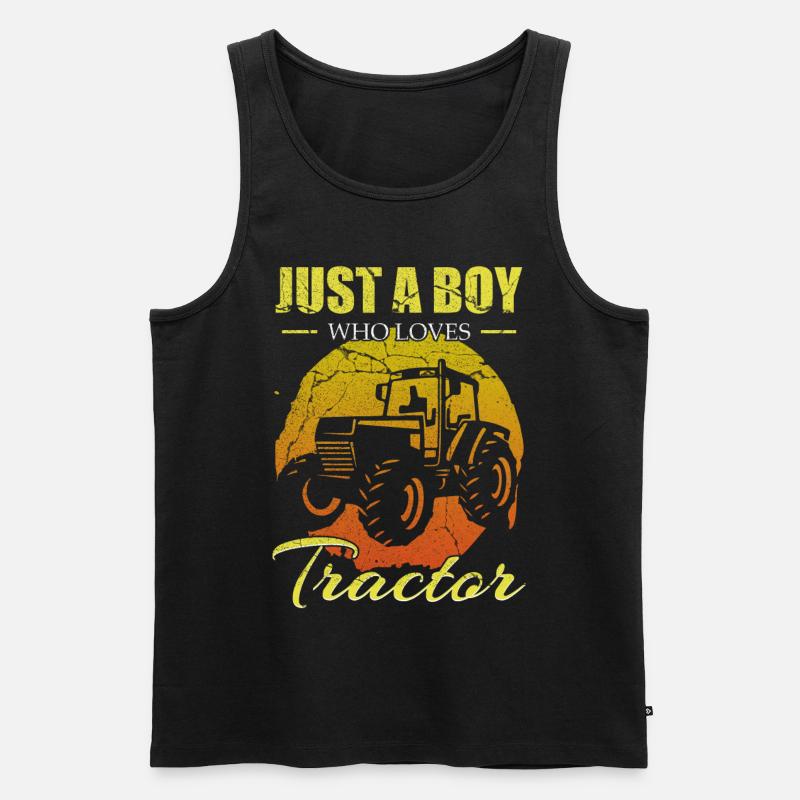 Traktor - Männer Premium Bio Tank Top - Schwarz
