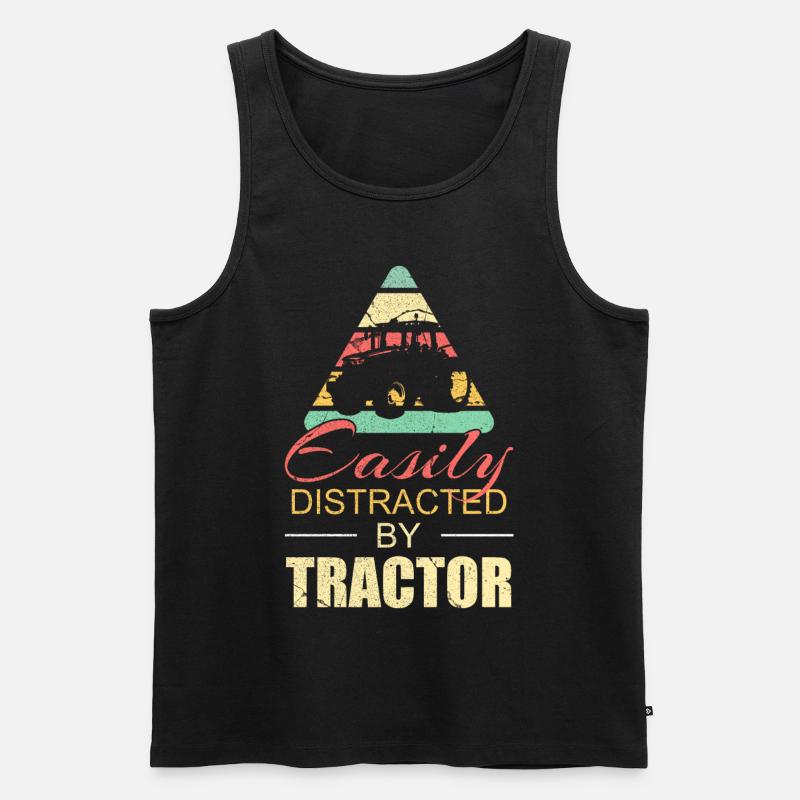 Traktor - Männer Premium Bio Tank Top - Schwarz