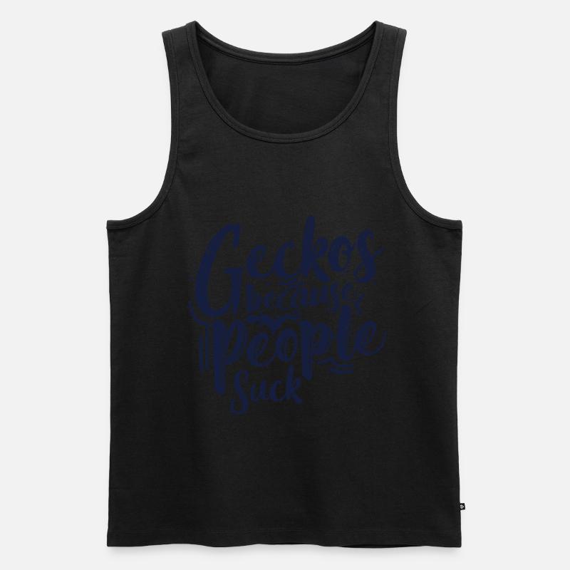Gecko - Männer Premium Bio Tank Top - Schwarz