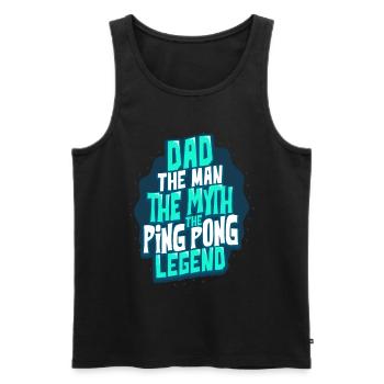 Papa de tennis de table - Débardeur bio Premium Homme - noir - Devant - Michal (187cm)