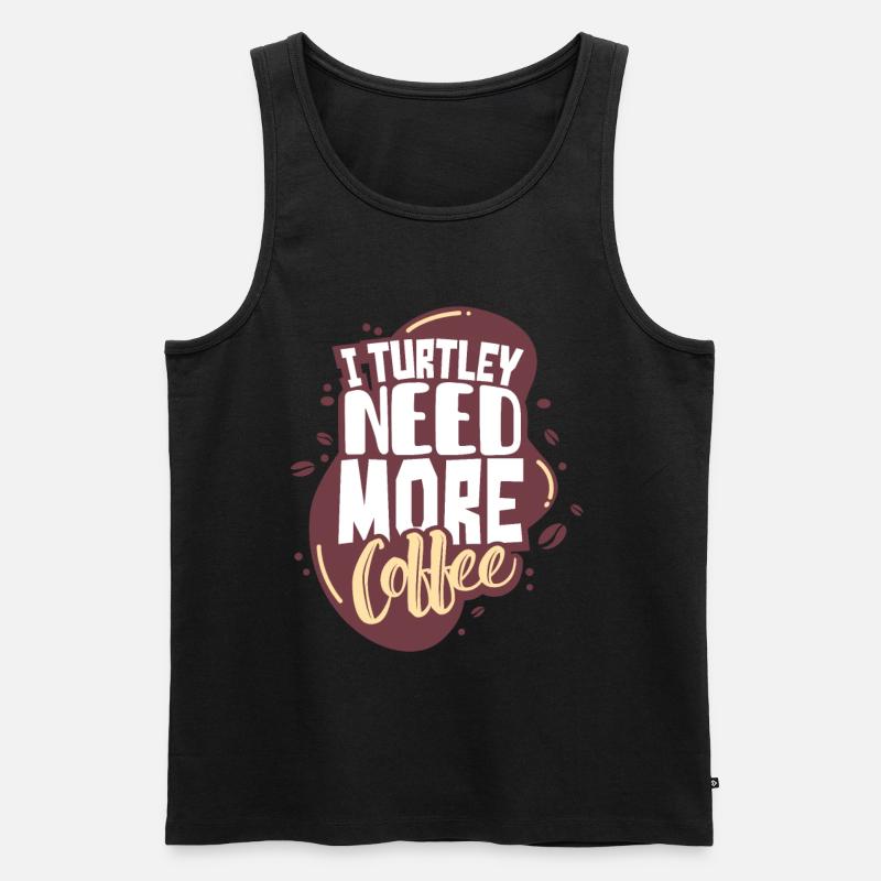 Schildkröte Kaffee - Männer Premium Bio Tank Top - Schwarz