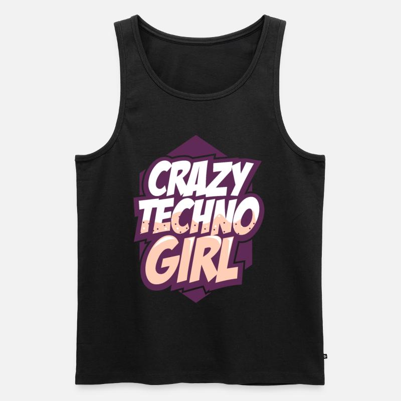 Techno - Männer Premium Bio Tank Top - Schwarz