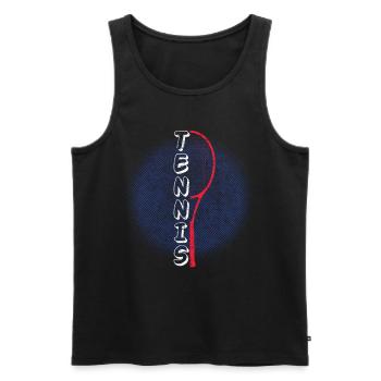 Tennispieler Tennis Tennis Ball Racket - Men's Premium Organic Tank Top - black - Front - Michal (187cm)