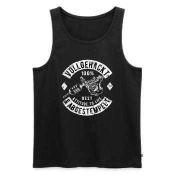 Tattoos Tätowierung Tätowierer Tattoo-Maschine - Männer Premium Bio Tank Top - Schwarz - Vorne - Michal (187cm)