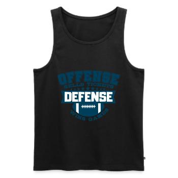 Football américain - Débardeur bio Premium Homme - noir - Devant - AI Model Male 178 light (178cm)