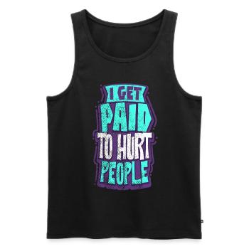 Physiotherapist - Men's Premium Organic Tank Top - black - Front - AI Model Male 178 light (178cm)