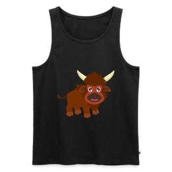 Bison bison - Débardeur bio Premium Homme - noir - Devant - Michal (187cm)