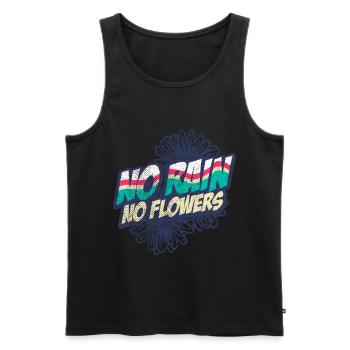 No rain, no flowers - Men's Premium Organic Tank Top - black - Front - AI Model Male 178 light (178cm)