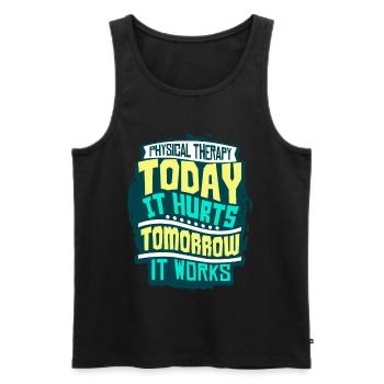 Physiotherapist - Men's Premium Organic Tank Top - black - Front - Michal (187cm)