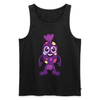 Bonbon Süßigkeit - Männer Premium Bio Tank Top - Schwarz - Vorne - AI Model Male 178 light (178cm)