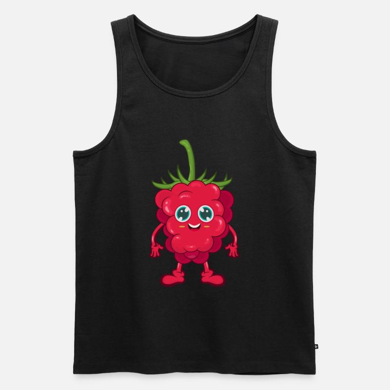 raspberry - Men's Premium Organic Tank Top - black
