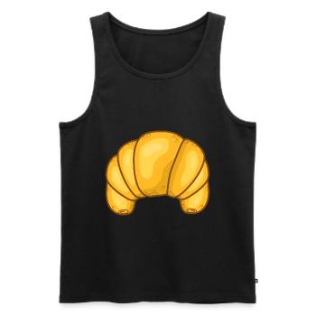 Croissant - Männer Premium Bio Tank Top - Schwarz - Vorne - AI Model Male 178 light (178cm)