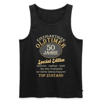 50 Geburtstag 50 Jahre 50er Geschenk 50. - Männer Premium Bio Tank Top - Schwarz - Vorne - Michal (187cm)