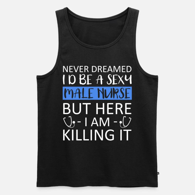 Krankenpfleger Krankenschwester Krankenpflegerin - Männer Premium Bio Tank Top - Schwarz