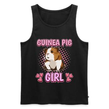 Cobaye Guinée Pig Girl - Débardeur bio Premium Homme - noir - Devant - AI Model Male 178 light (178cm)