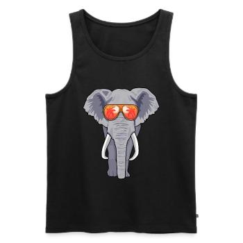 Elephant sunglasses summer - Men's Premium Organic Tank Top - black - Front - Michal (187cm)